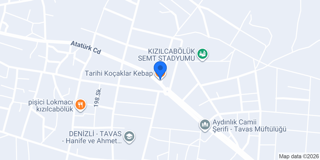 Tarihi Koçaklar Kebap konumu