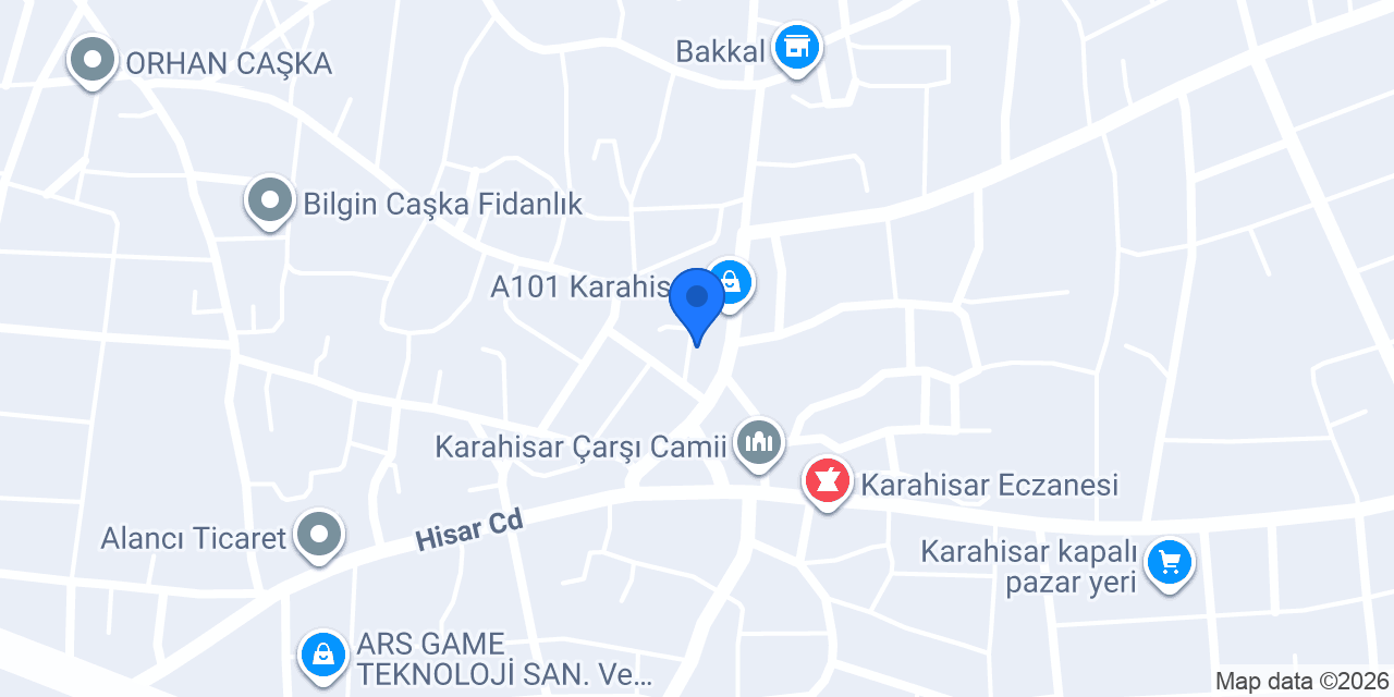 İnci Büfe karahisar mah.tavas konumu