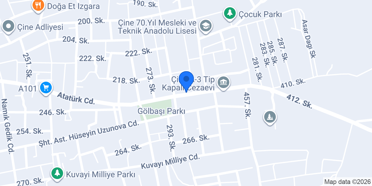 Akçaova Ortaokulu konumu