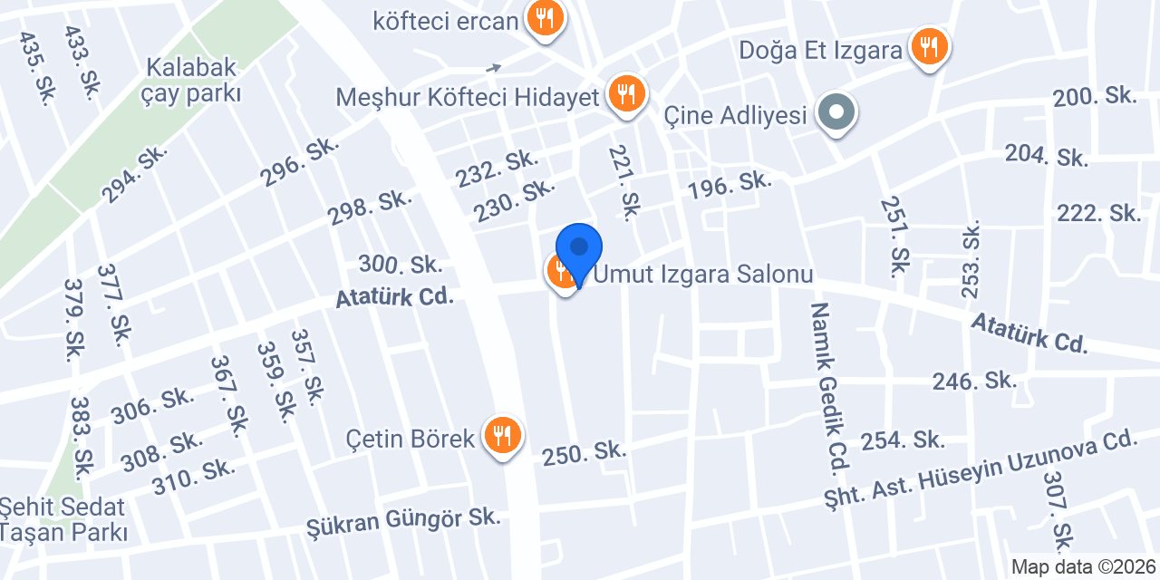 Türkoğlu Veteriner Kliniği konumu