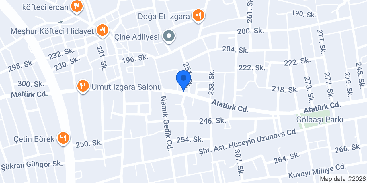 Ptt-çine Şubesi konumu