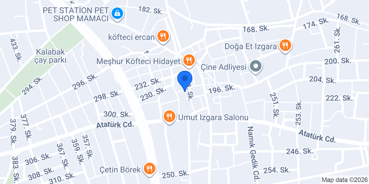 Köse Veteriner Kliniği konumu
