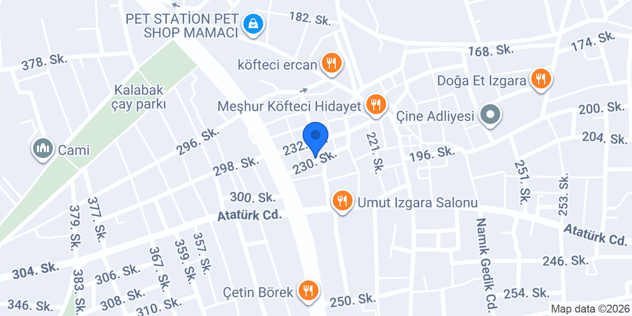 Erkul Aperatif konumu