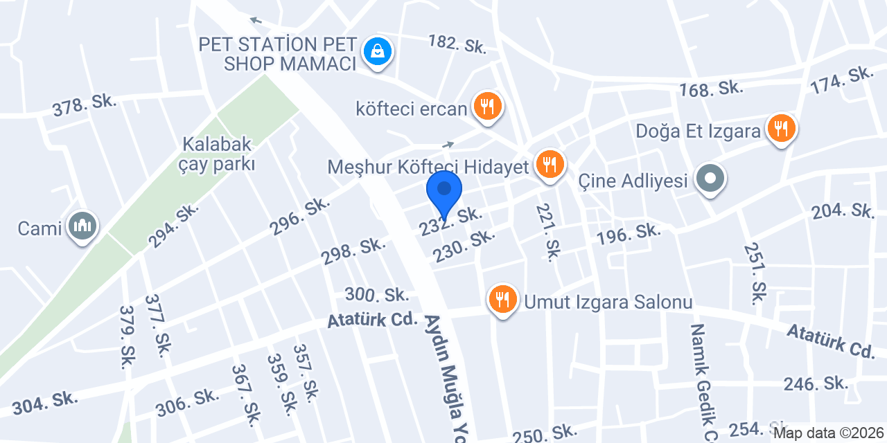 Deniz Veteriner Kliniği Şakir DENİZ konumu