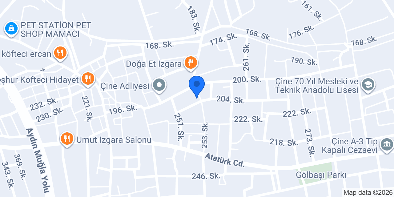 Çine Mersin İnşaat konumu