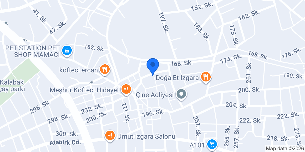 Aralık Stüdyo Cafe konumu