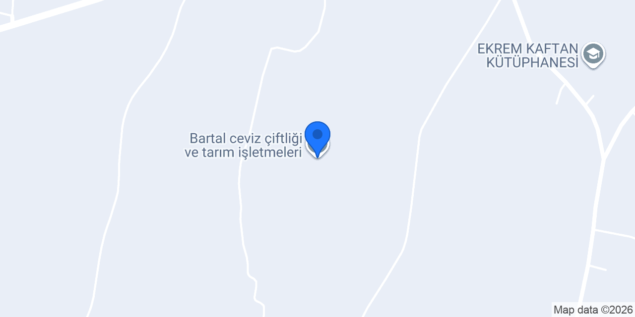 Bartal ceviz çiftliği ve tarım işletmeleri konumu