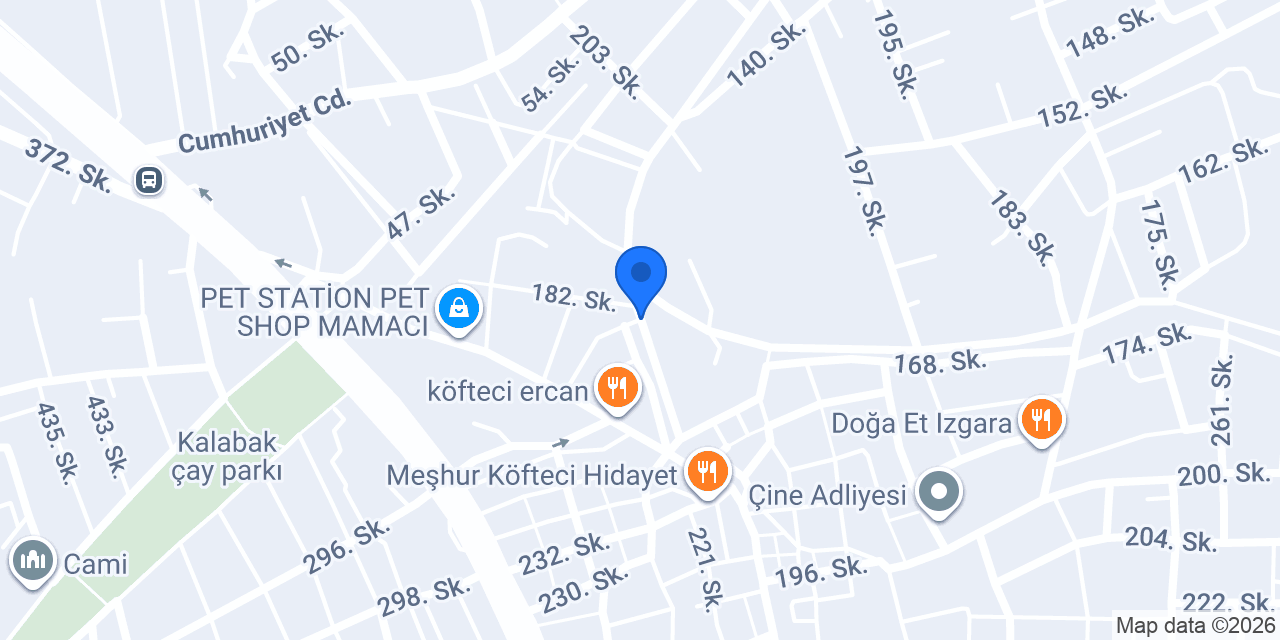 Çamlı Veteriner Kliniği konumu