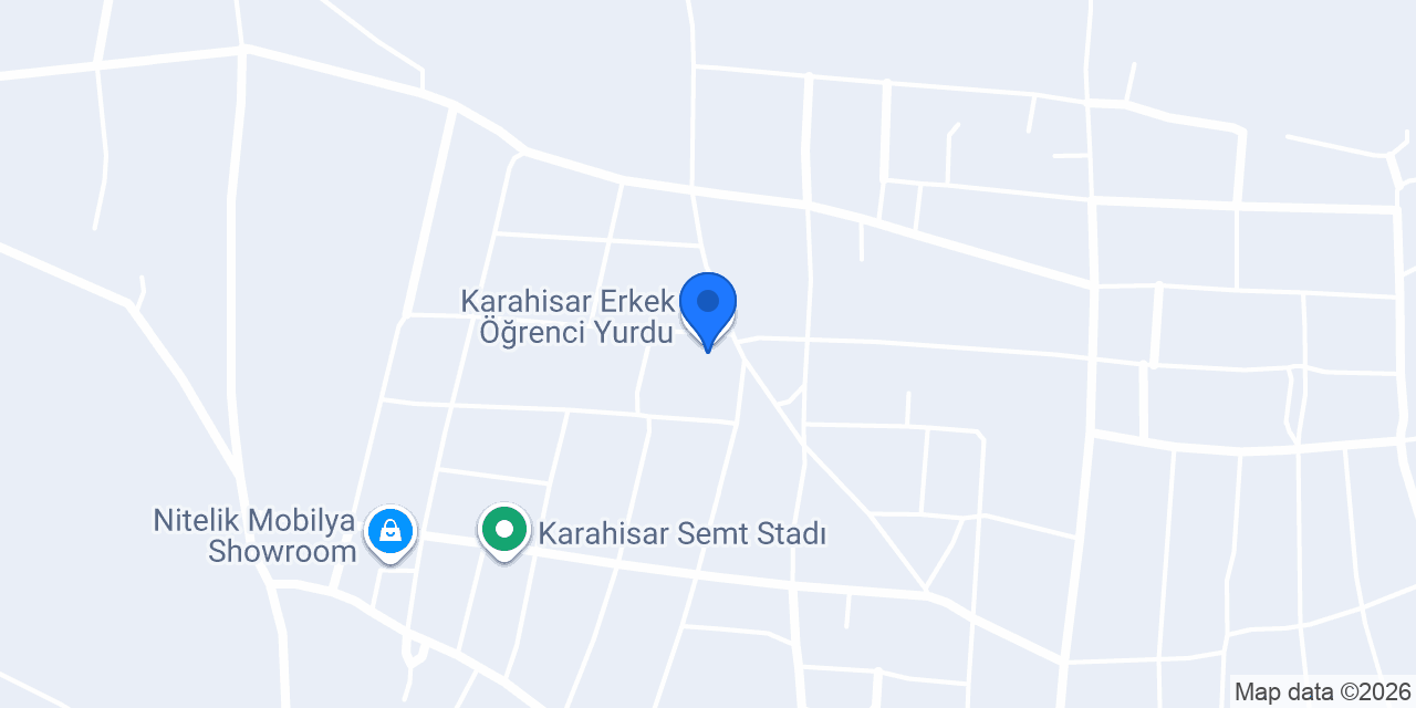 Karahisar Erkek Öğrenci Yurdu konumu