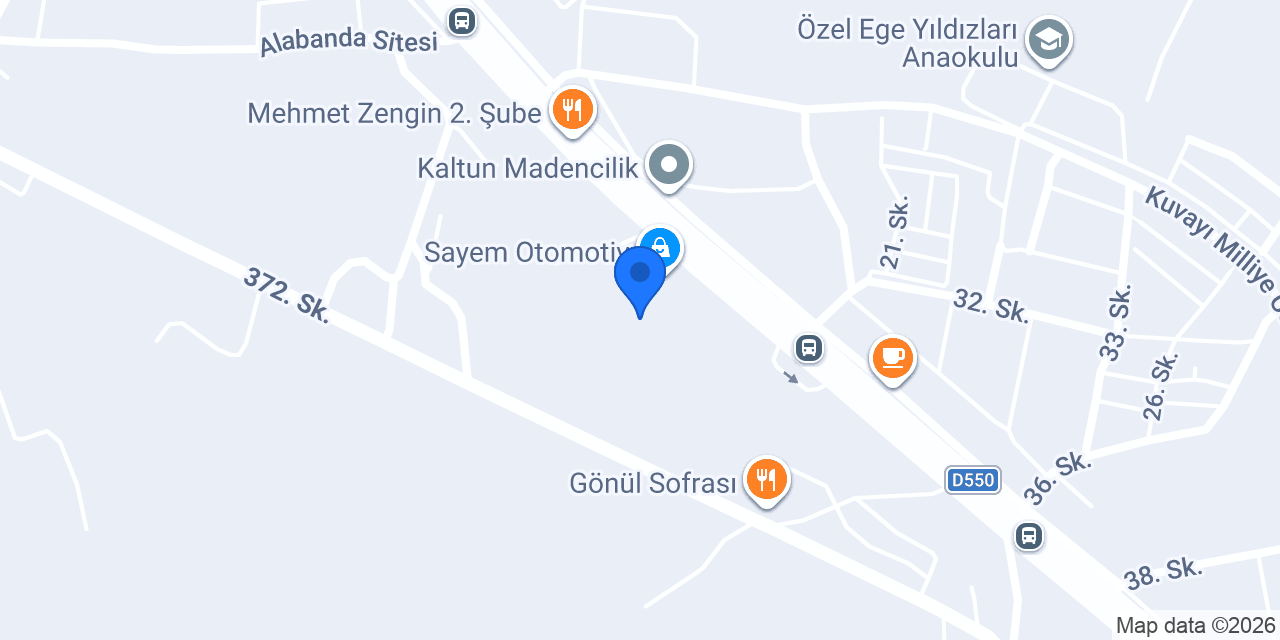 YETİŞ OTOMOTİV konumu