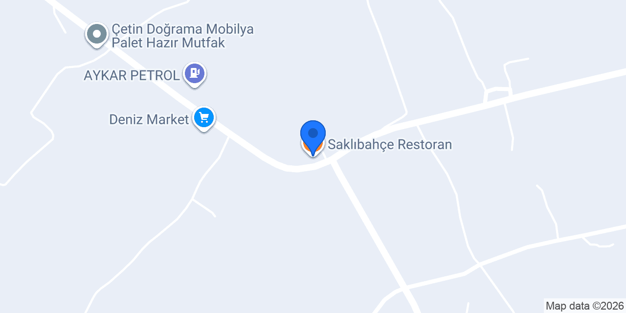 Saklıbahçe Restoran konumu