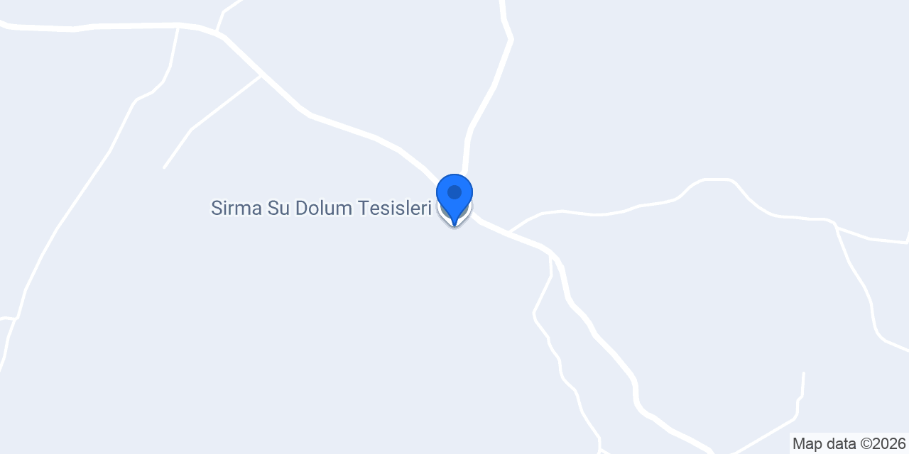 Sirma Su Dolum Tesisleri konumu