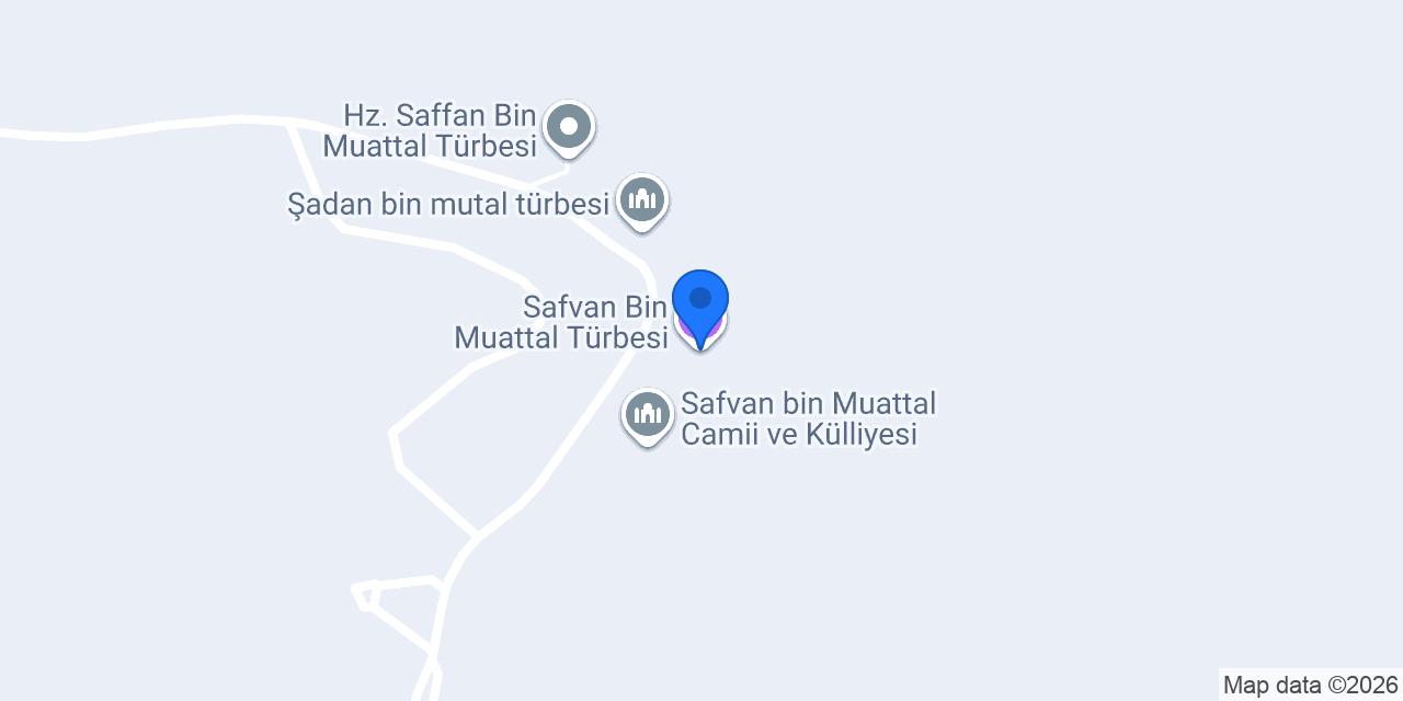 Safvan Bin Muattal Türbesi konumu