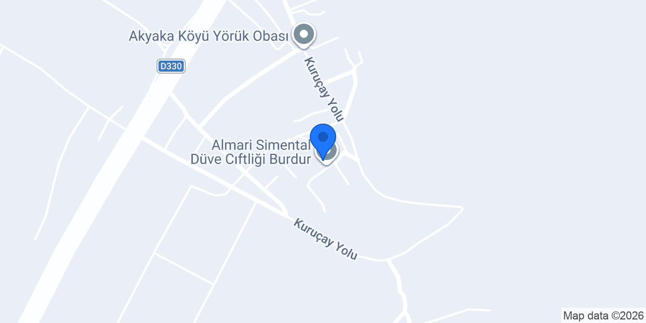 Almari Simental Düve Cıftliği Burdur konumu