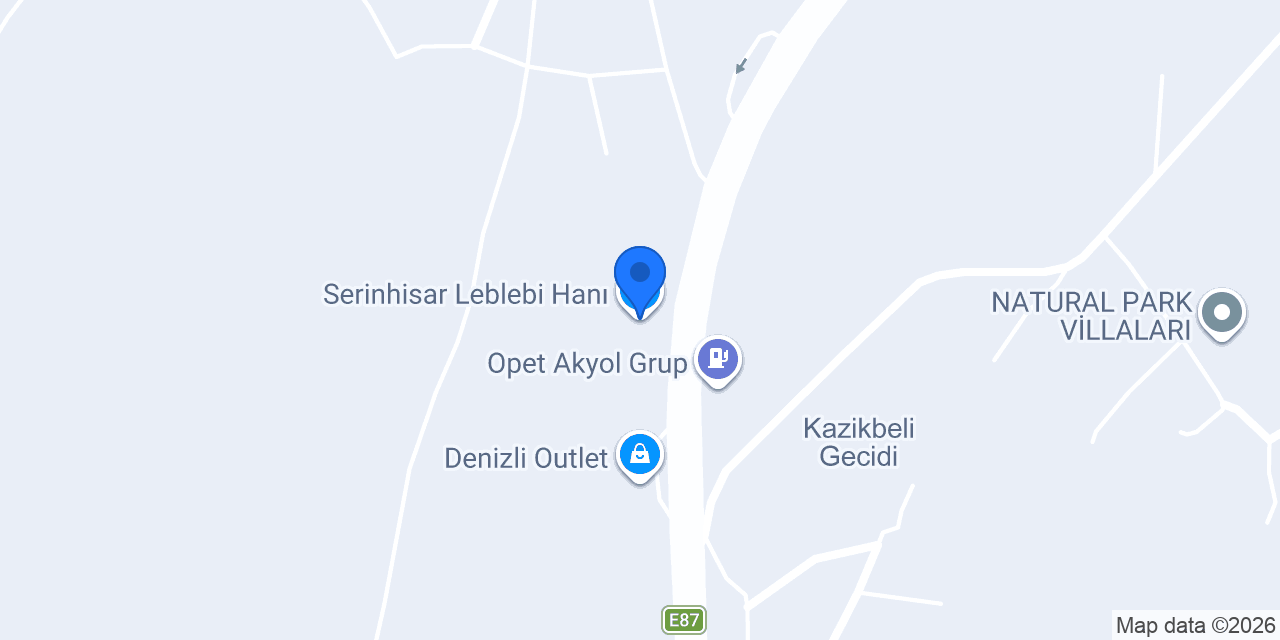 Serinhisar Leblebi Hanı konumu