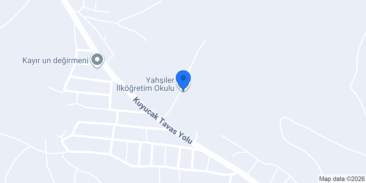 Yahşiler İlköğretim Okulu konumu