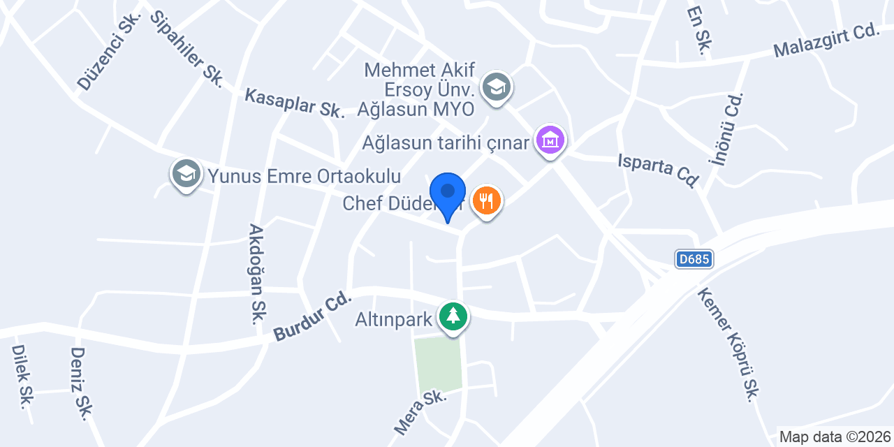 Sagalassos Veteriner Kliniği konumu