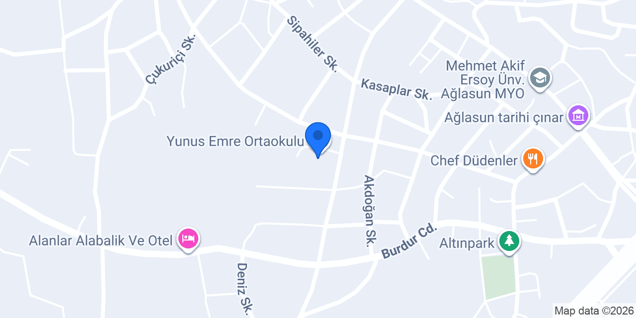 Yunus Emre Ortaokulu konumu