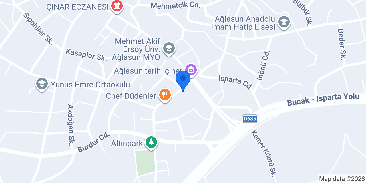 Ağlasun Müftülüğü konumu