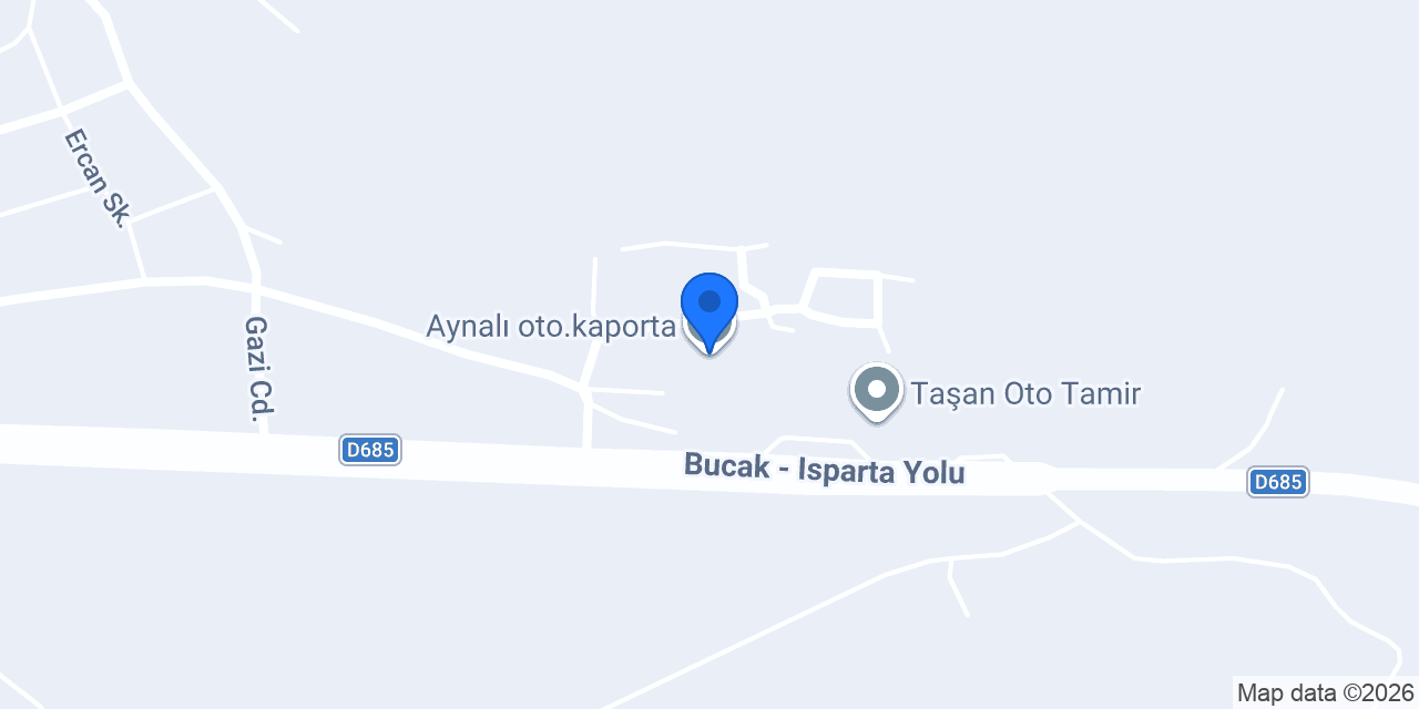 Aynalı oto.kaporta konumu