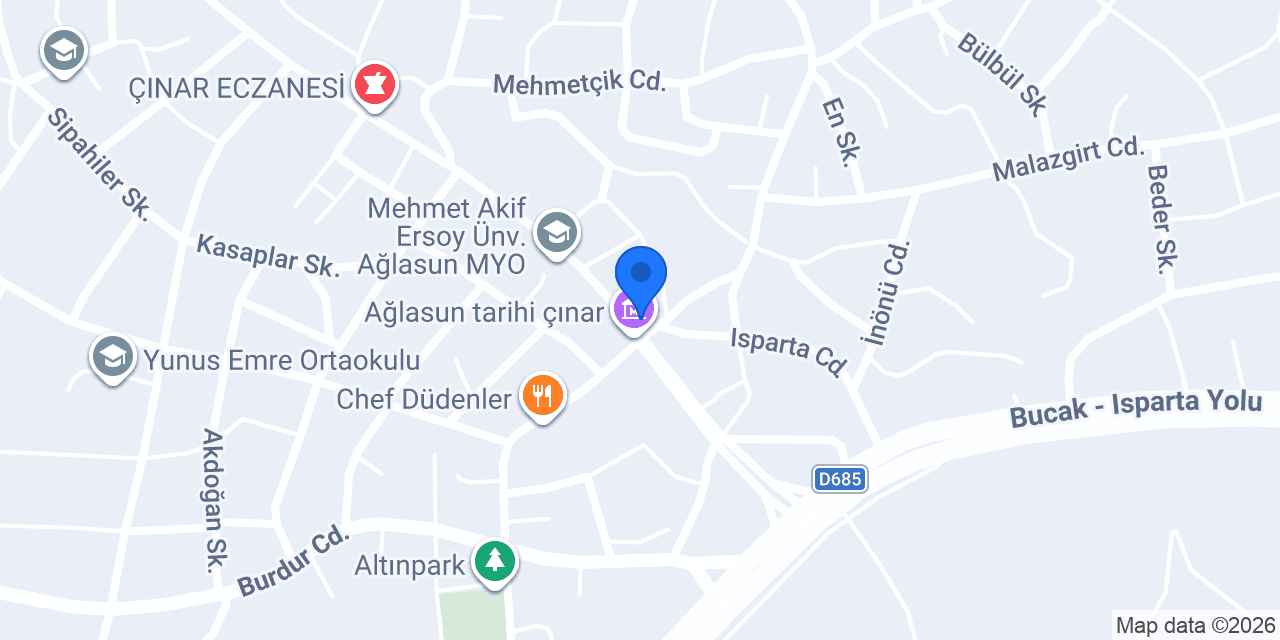 Çınar Veteriner Kliniği konumu