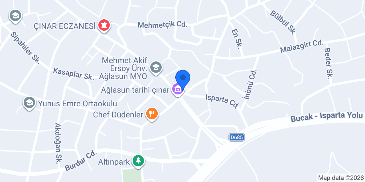 Ukb Ağlasun konumu