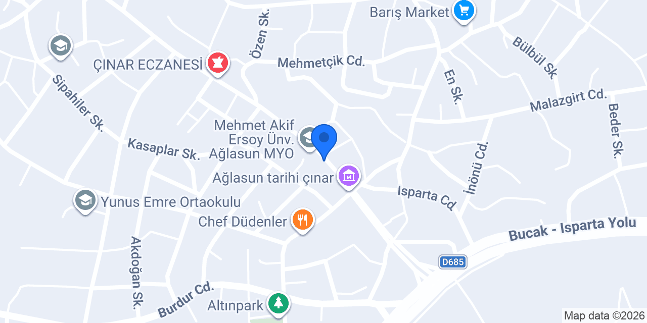 Ağlasun Asya Emlak konumu