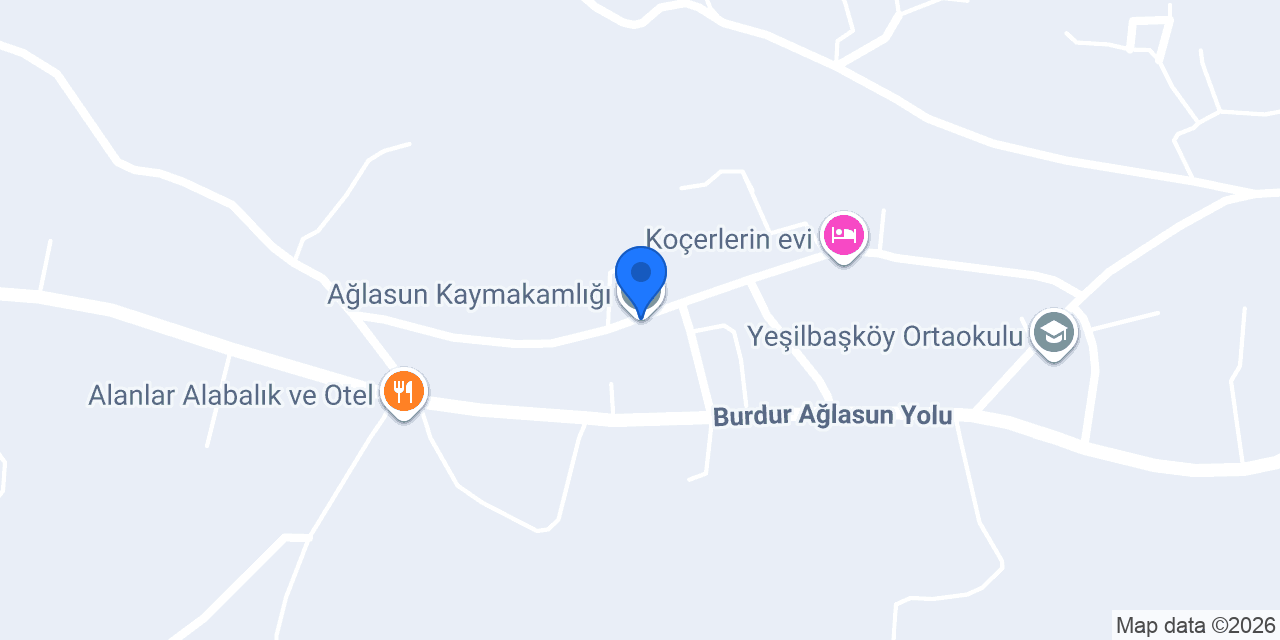 Ağlasun Kaymakamlığı konumu
