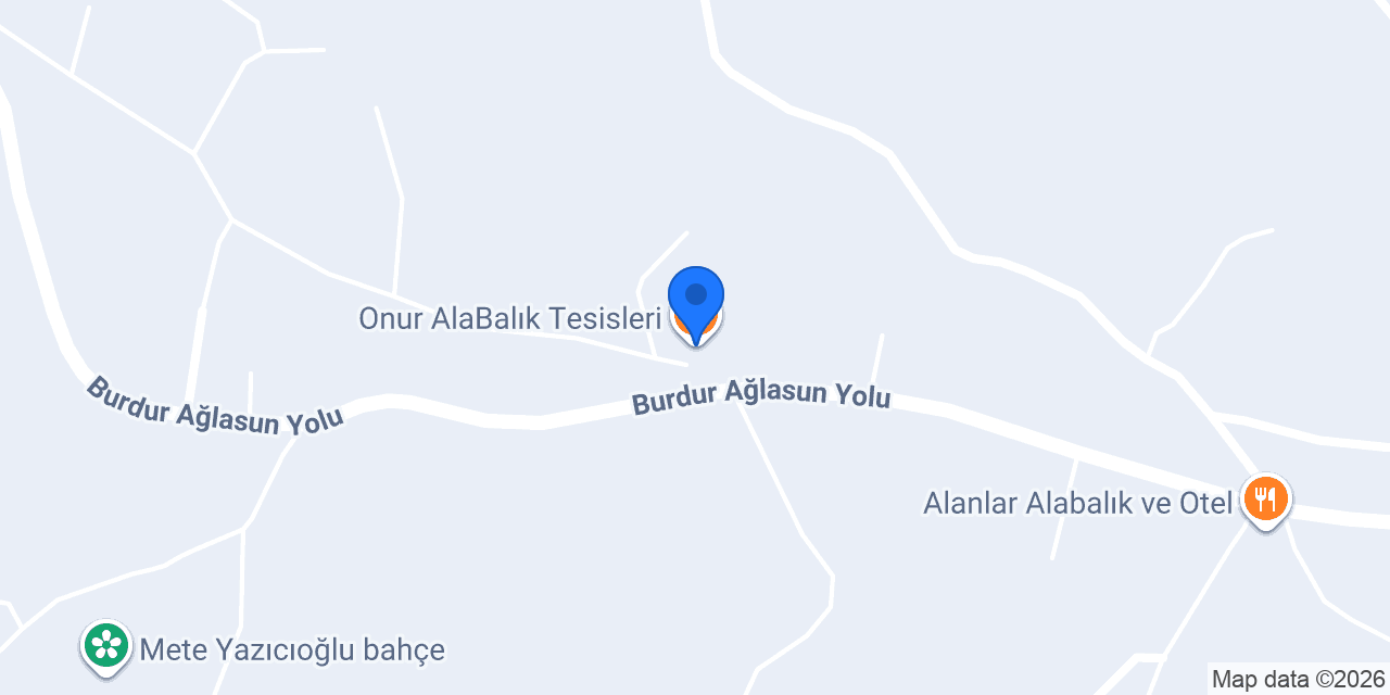 Onur AlaBalık Tesisleri konumu