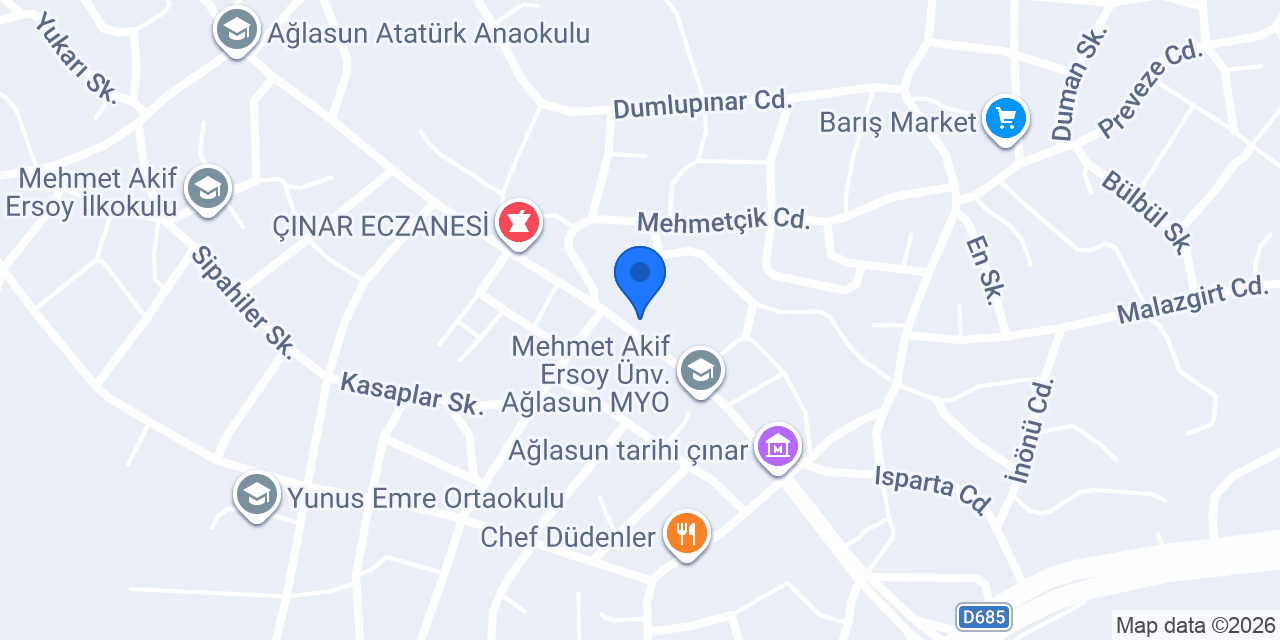 Köşem Market konumu