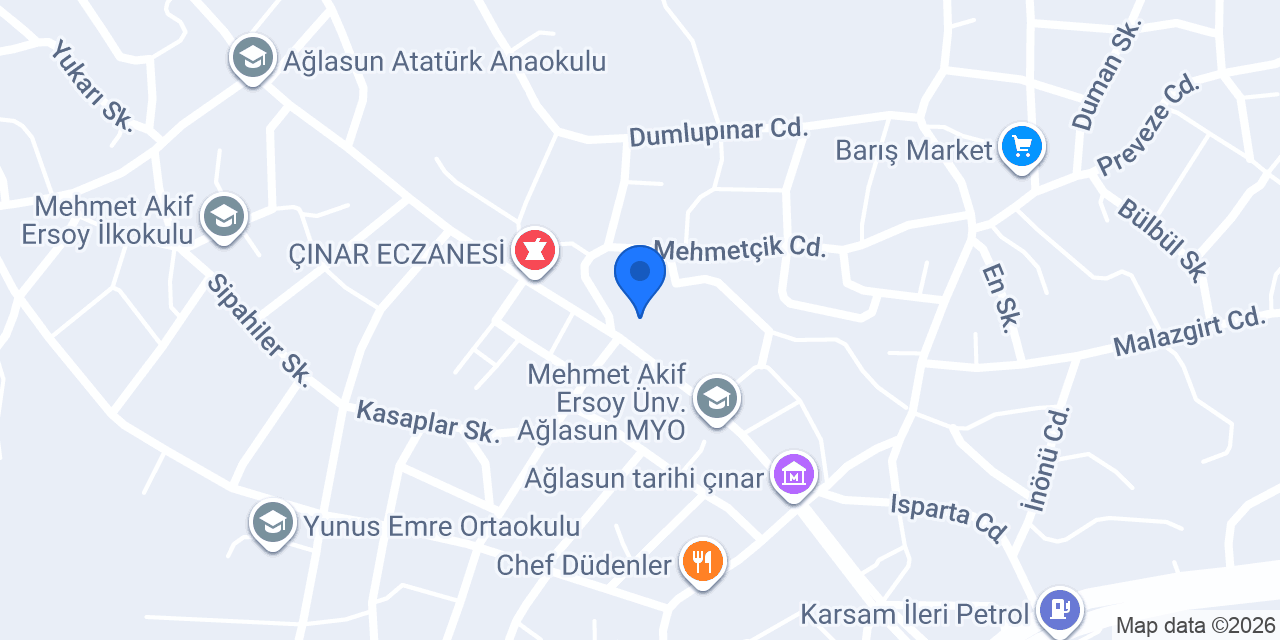 Ağlasun Belediyesi konumu