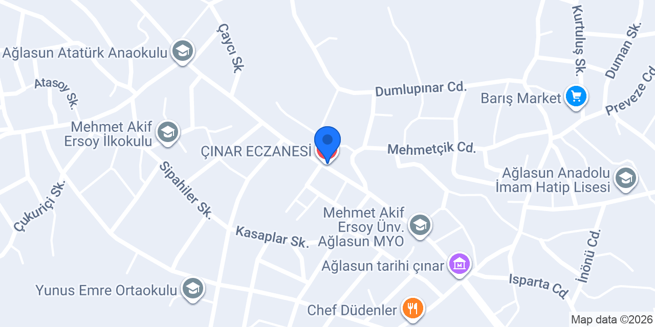 ÇINAR ECZANESİ konumu