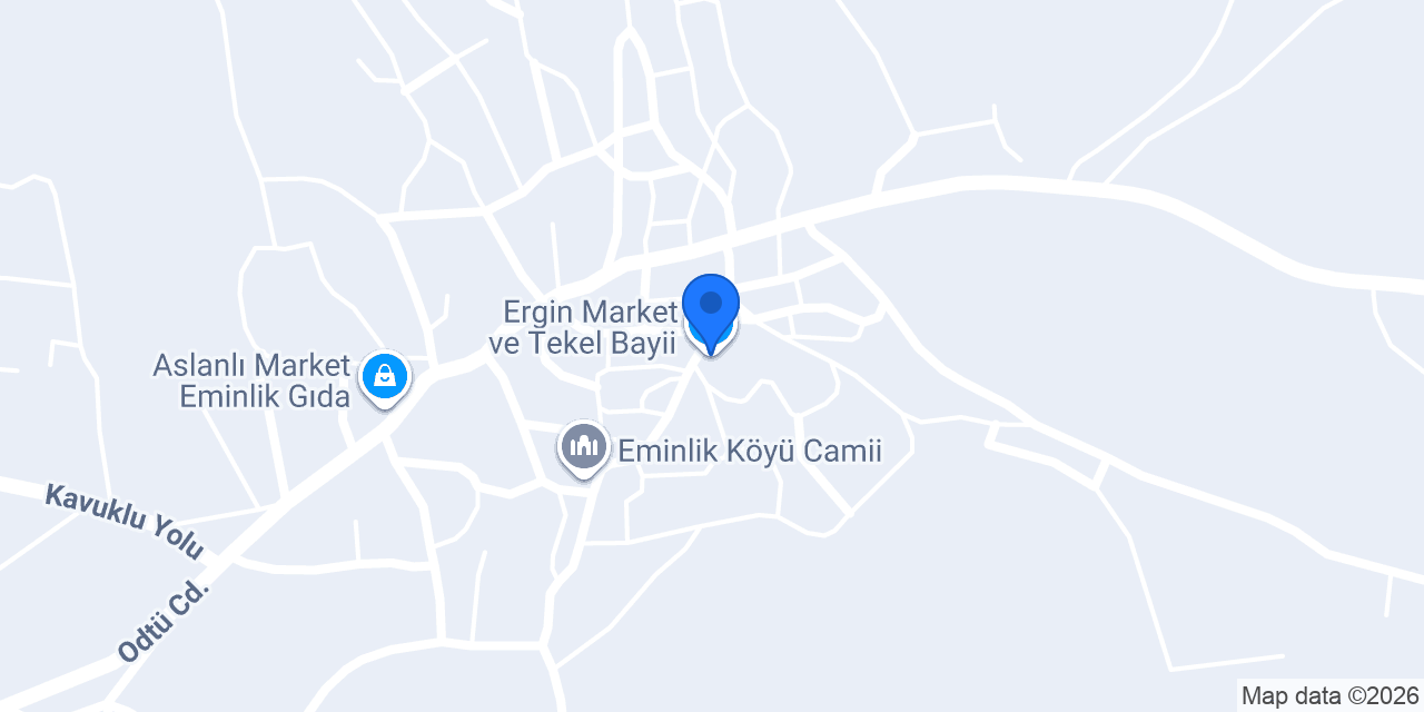 Ergin Market ve Tekel Bayii konumu