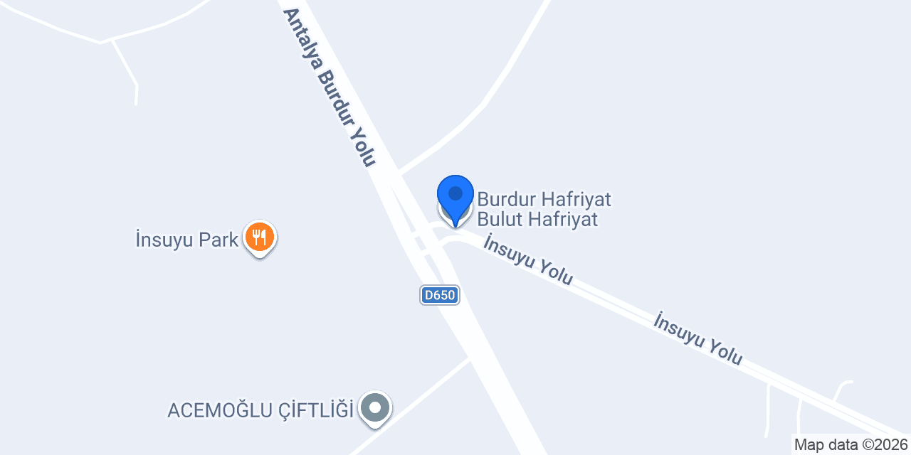 Burdur Hafriyat Bulut Hafriyat konumu