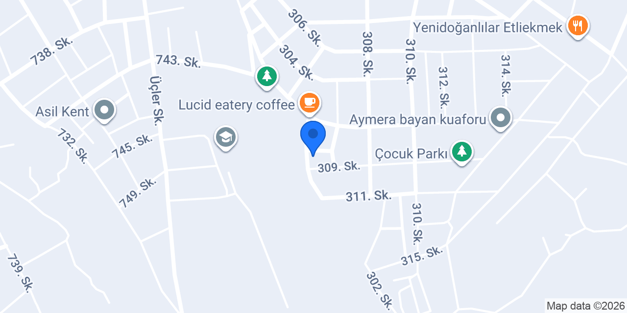 Parlakkaya dekorasyon konumu