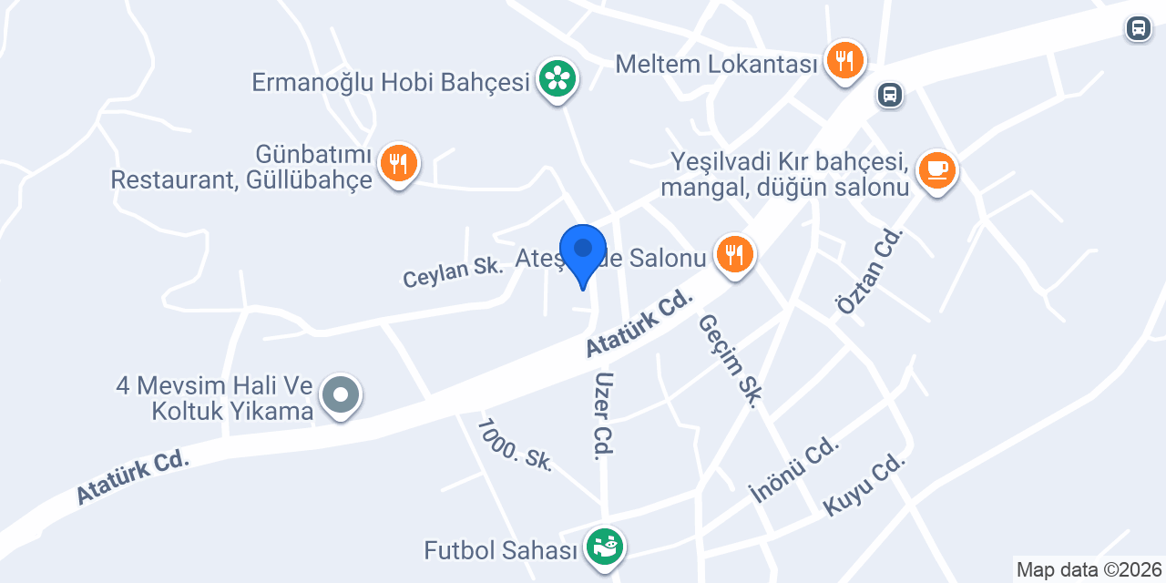 Güllübahçe pide salonu konumu