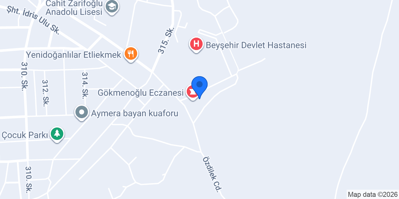 ONUR ECZANESİ BEYŞEHİR konumu