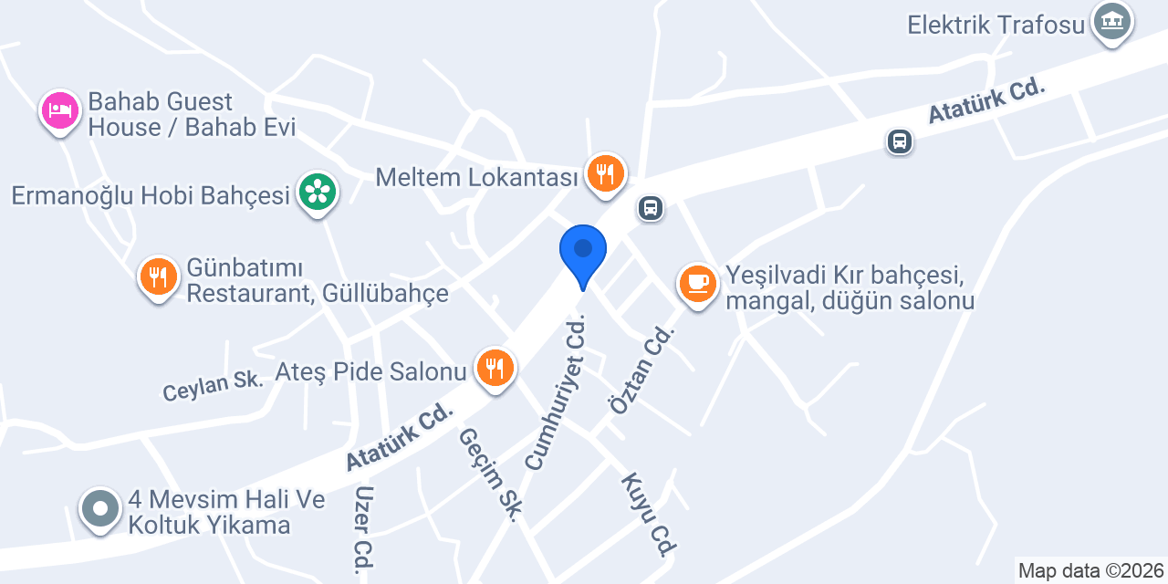 Güllübahçe Atatürk İlkokulu konumu