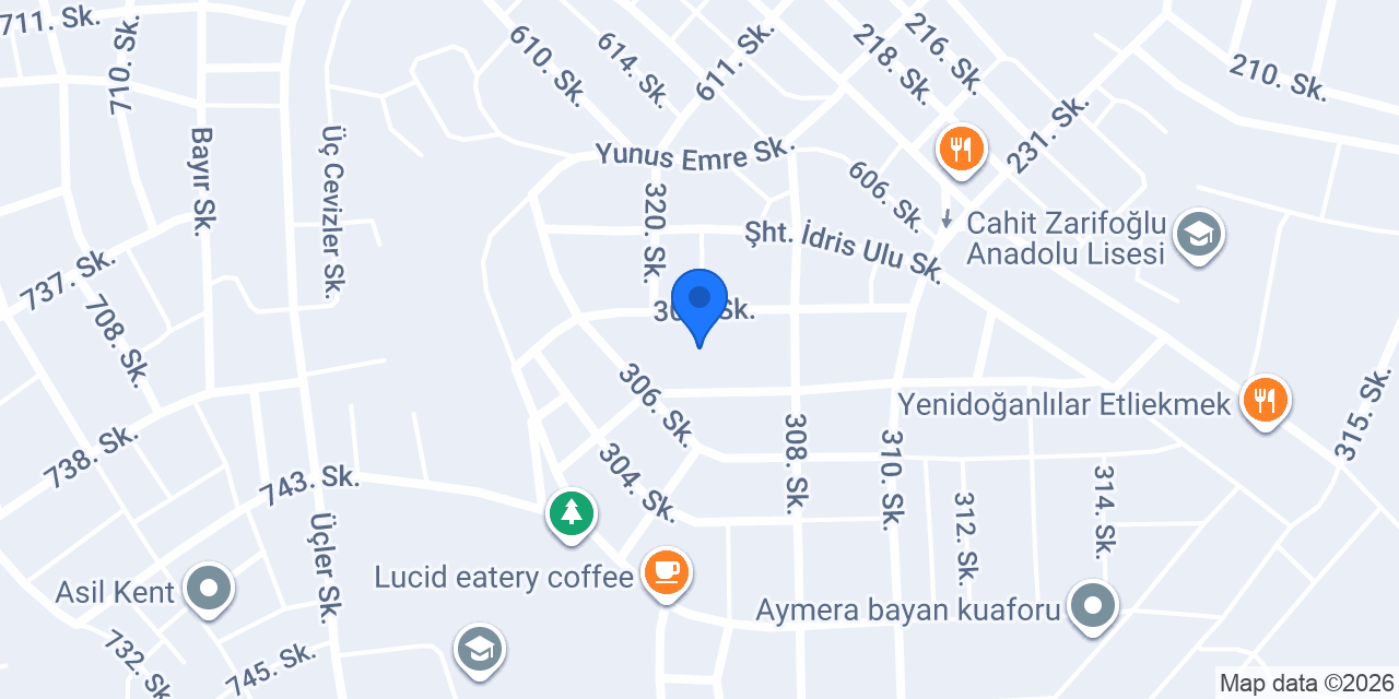 Şehit Osman Çınar İlkokulu konumu