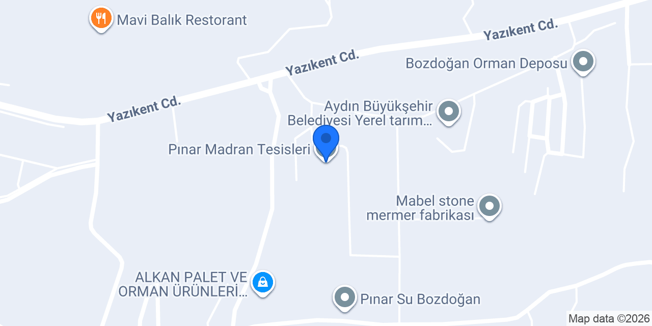 Pınar Madran Tesisleri konumu