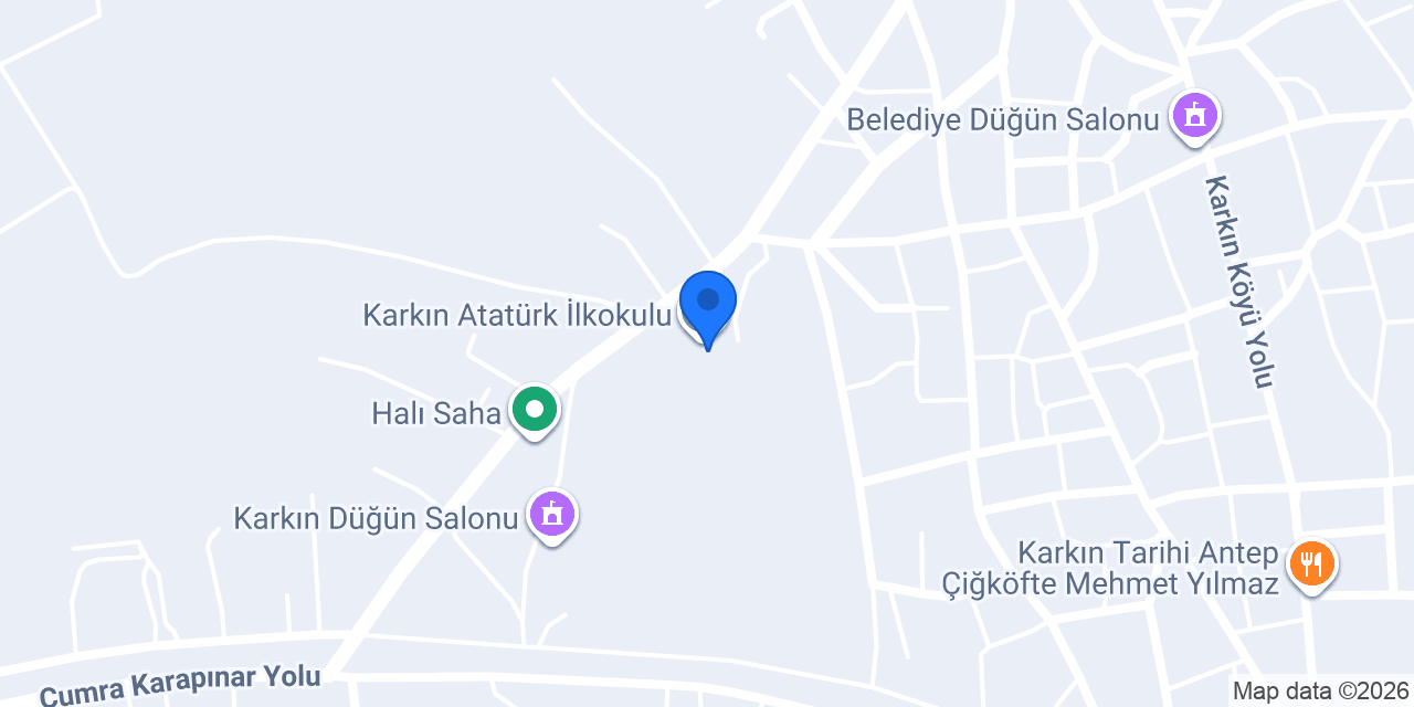 Karkın Atatürk İlkokulu konumu
