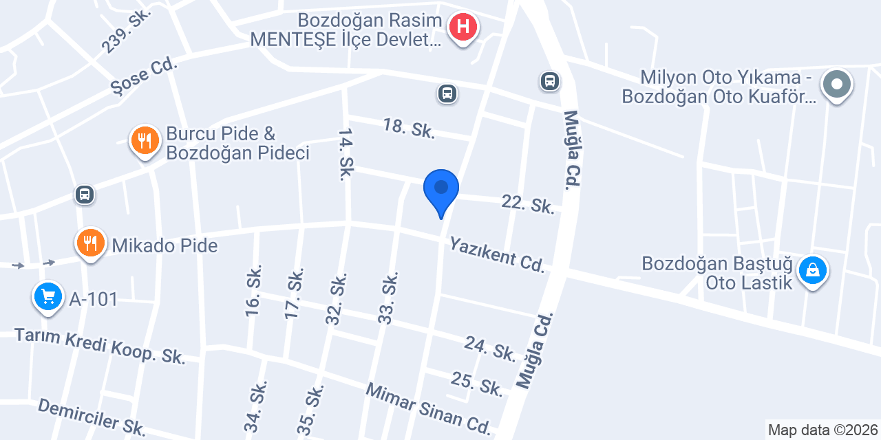 Bozdoğan Polis Merkezi Amirliği konumu