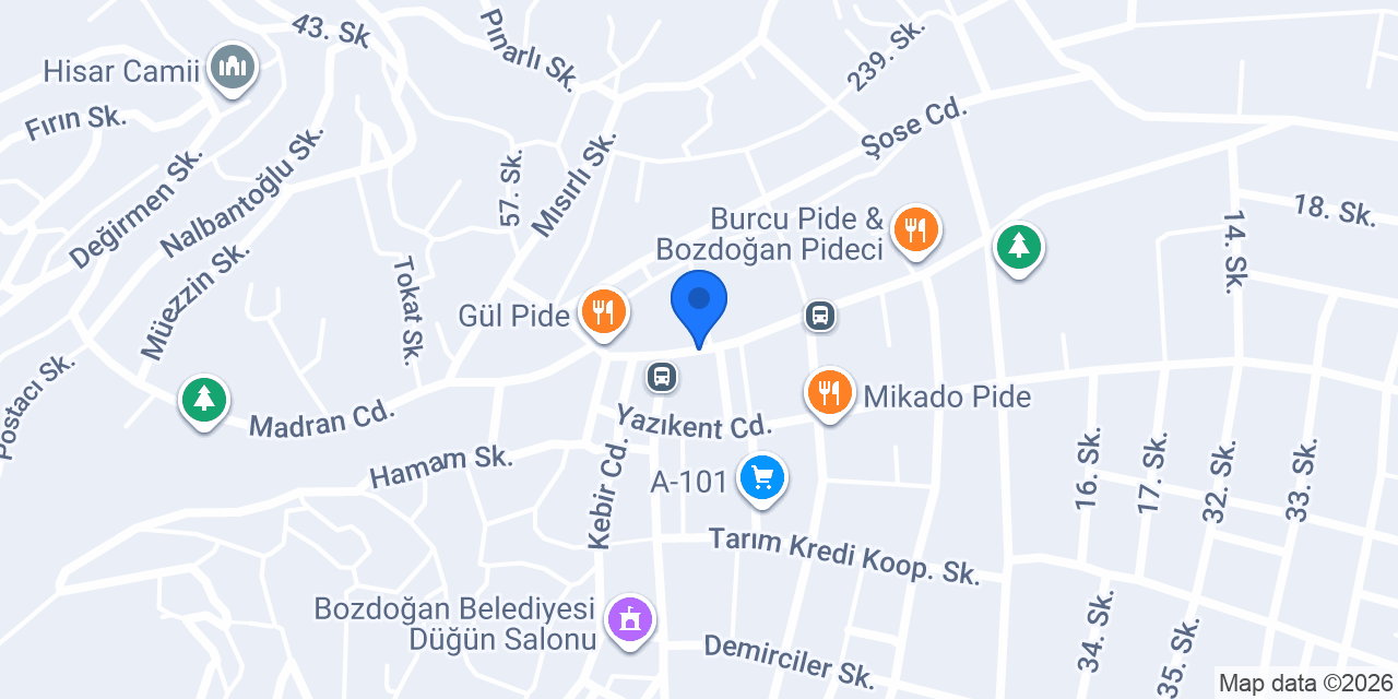 Özsarı Veteriner Kliniği konumu