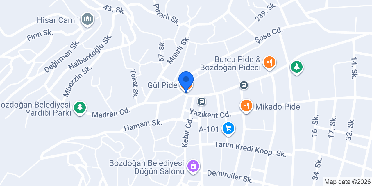 Gül Pide konumu