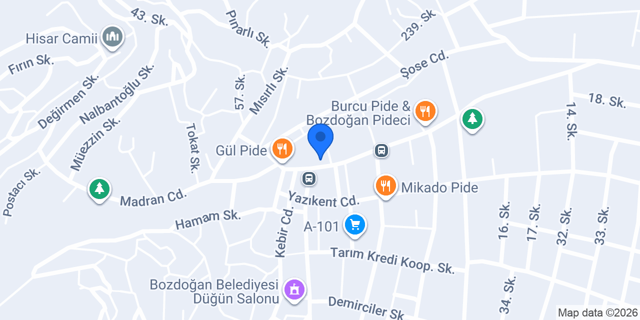 Bozdoğan İlçe Halk Kütüphanesi konumu