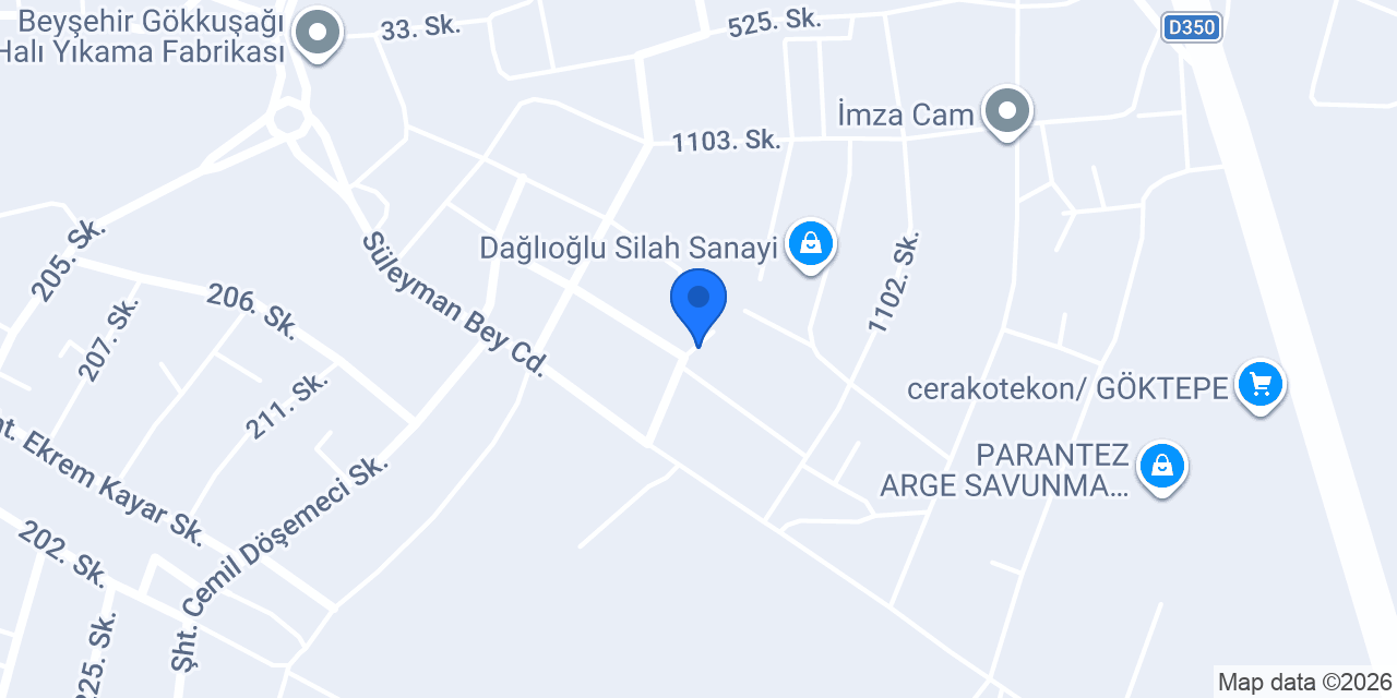 RECTOR SİLAH SANAYİ konumu