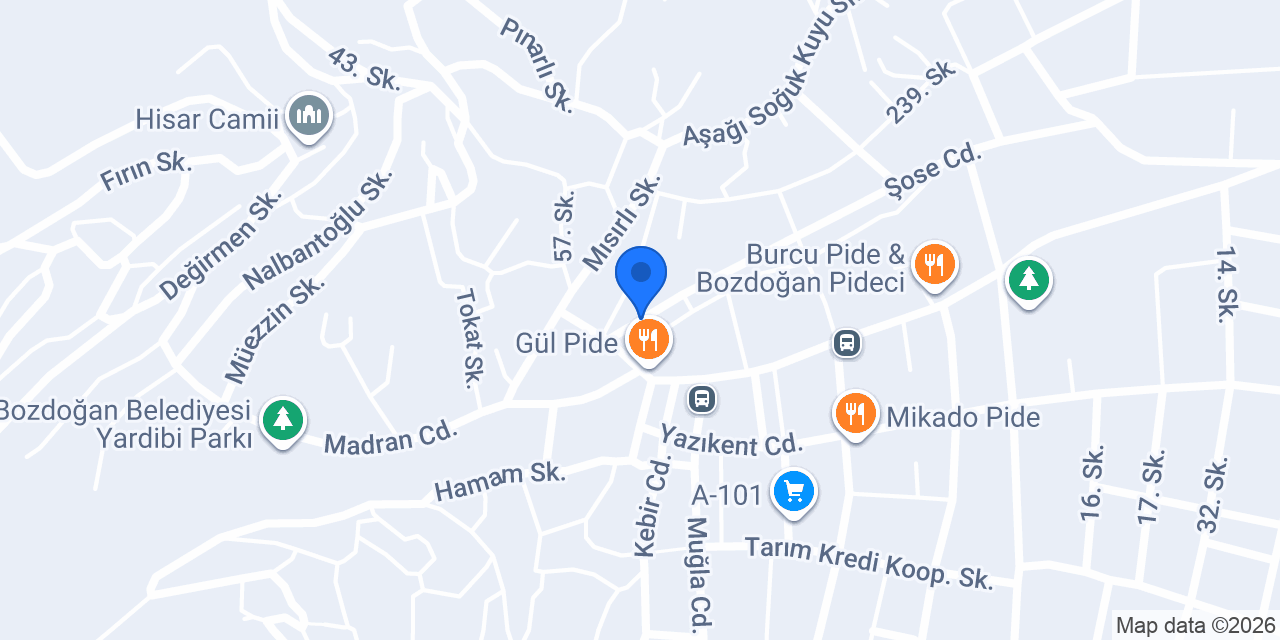 Bozdoğan Taksi konumu