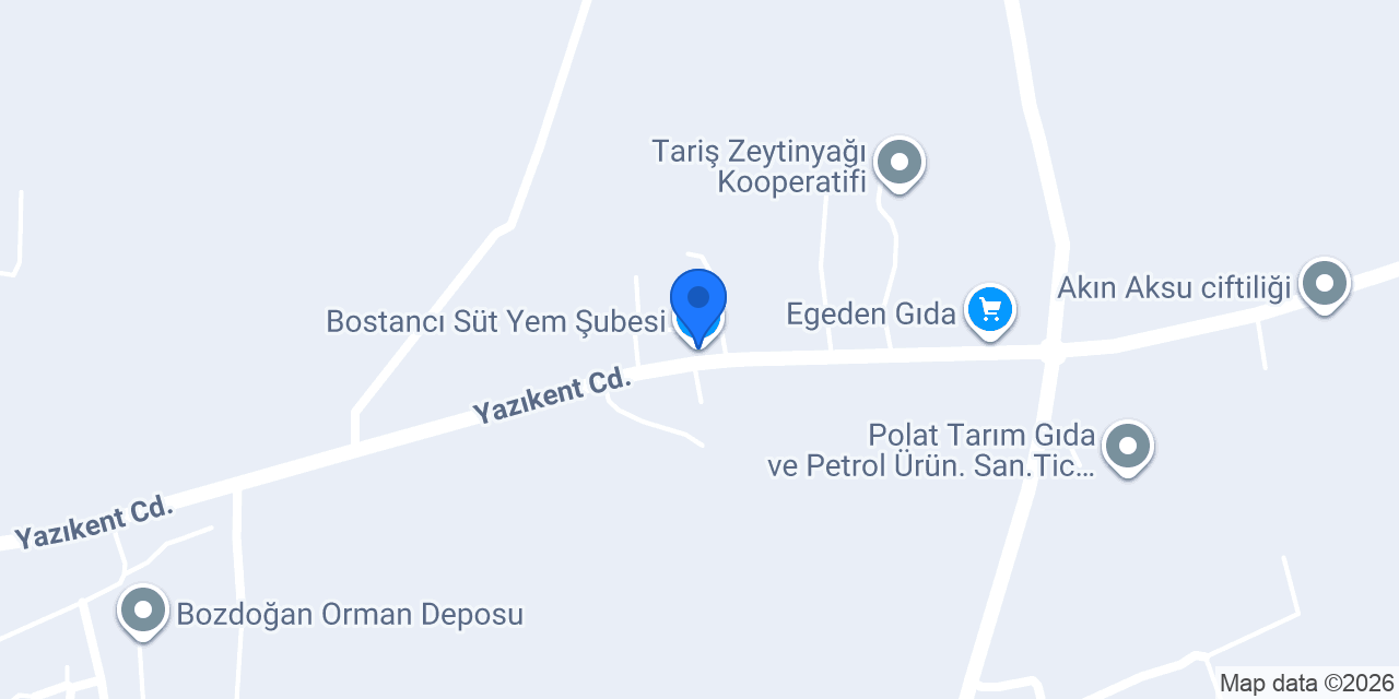 Bostancı Süt Yem Şubesi konumu