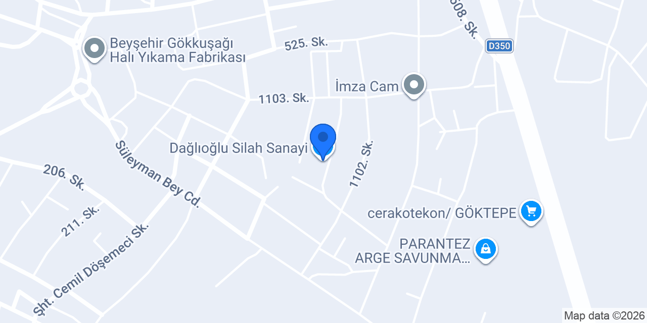 Dağlıoğlu Silah Sanayi konumu