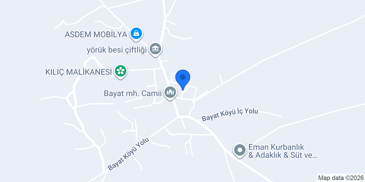 Bayat Köyü Muhtarlığı konumu